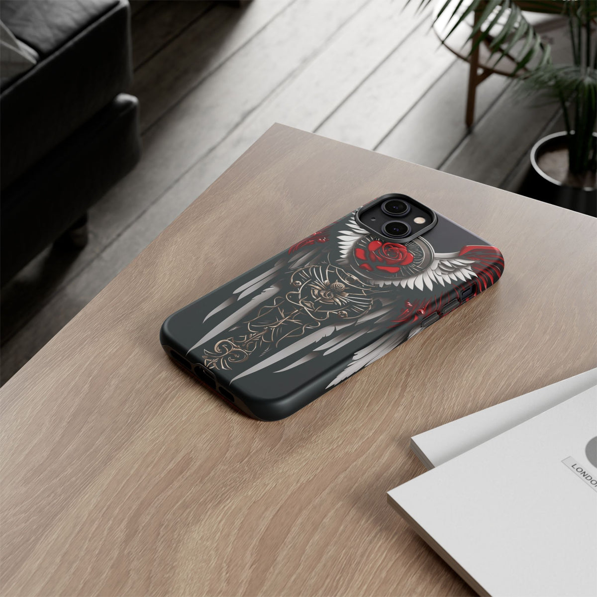 Phone Case - Tough - Red Angel Wings