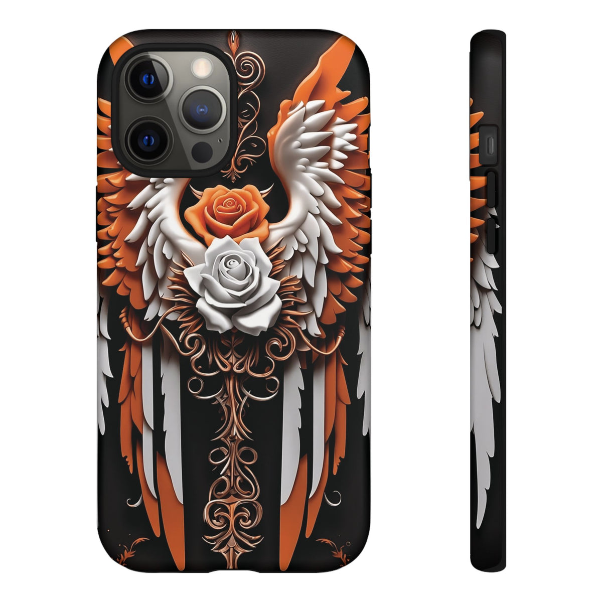 Phone Case - Tough - Orange Angel Wings