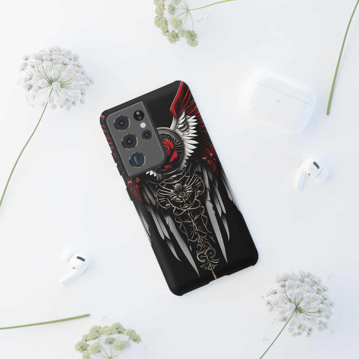 Phone Case - Tough - Red Angel Wings