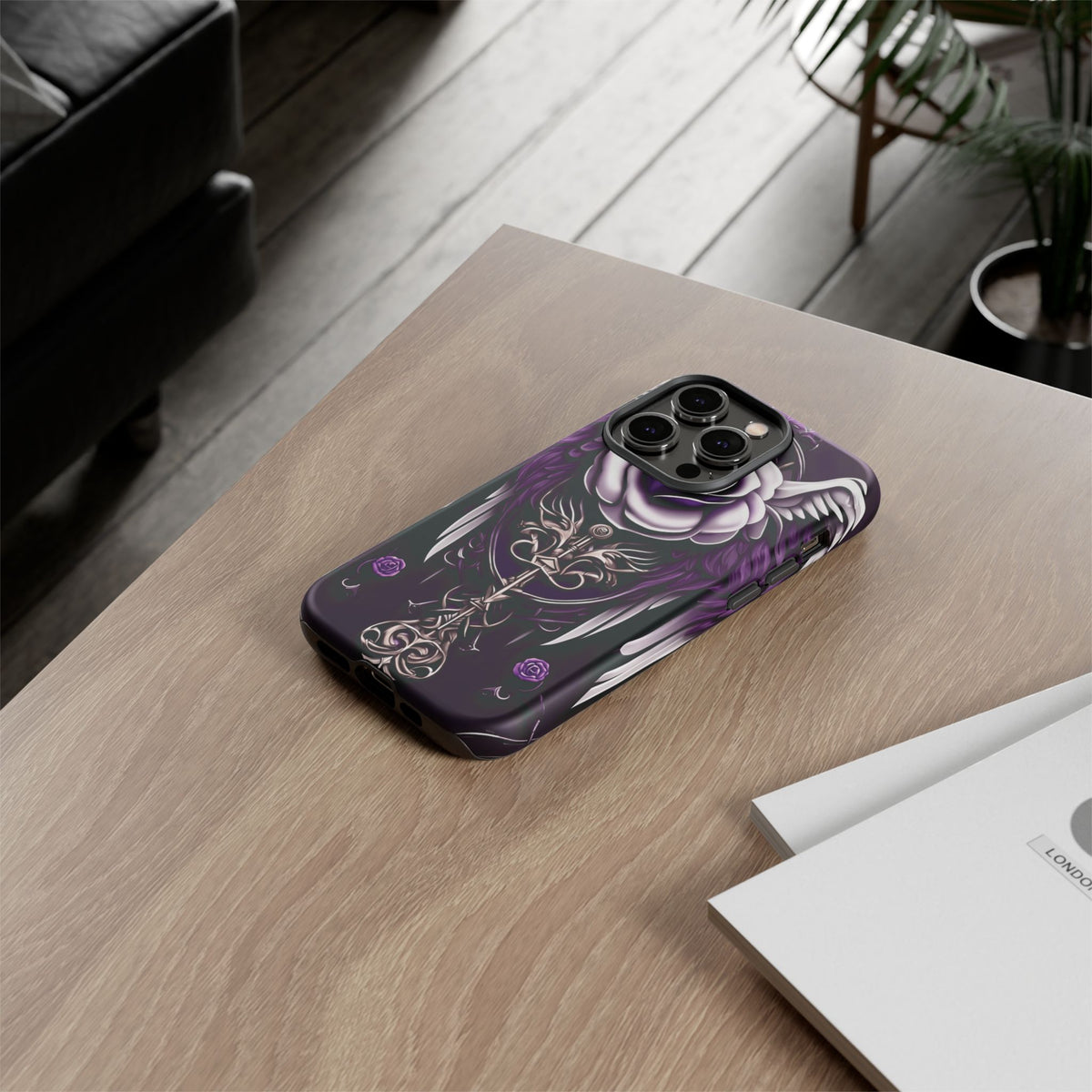 Phone Case - Tough - Purple Angel Wings