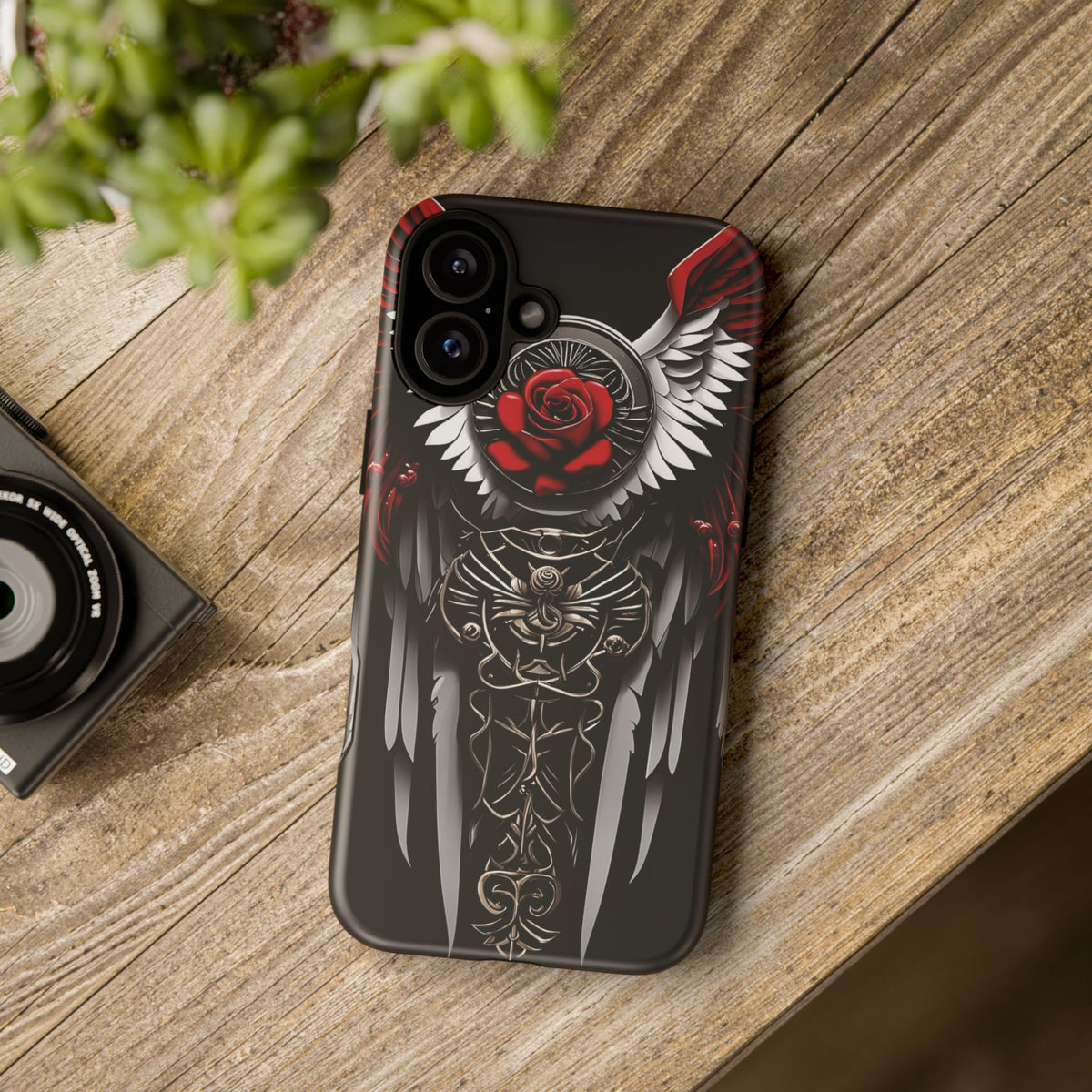 Phone Case - Tough - Red Angel Wings