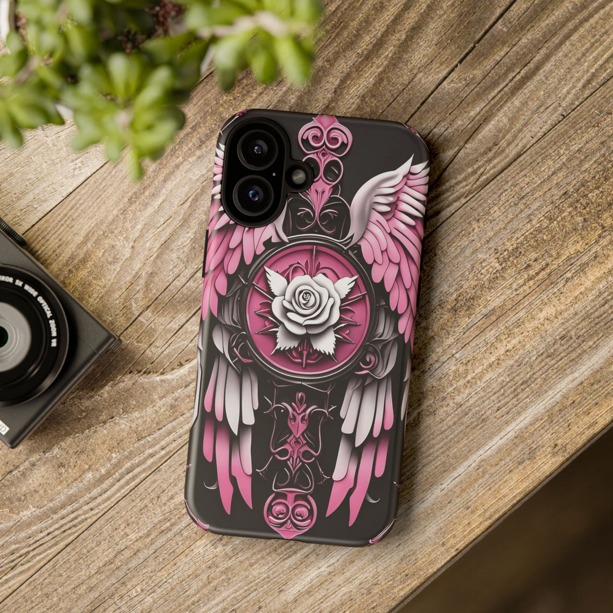Phone Case - Tough - Pink Angel Wings