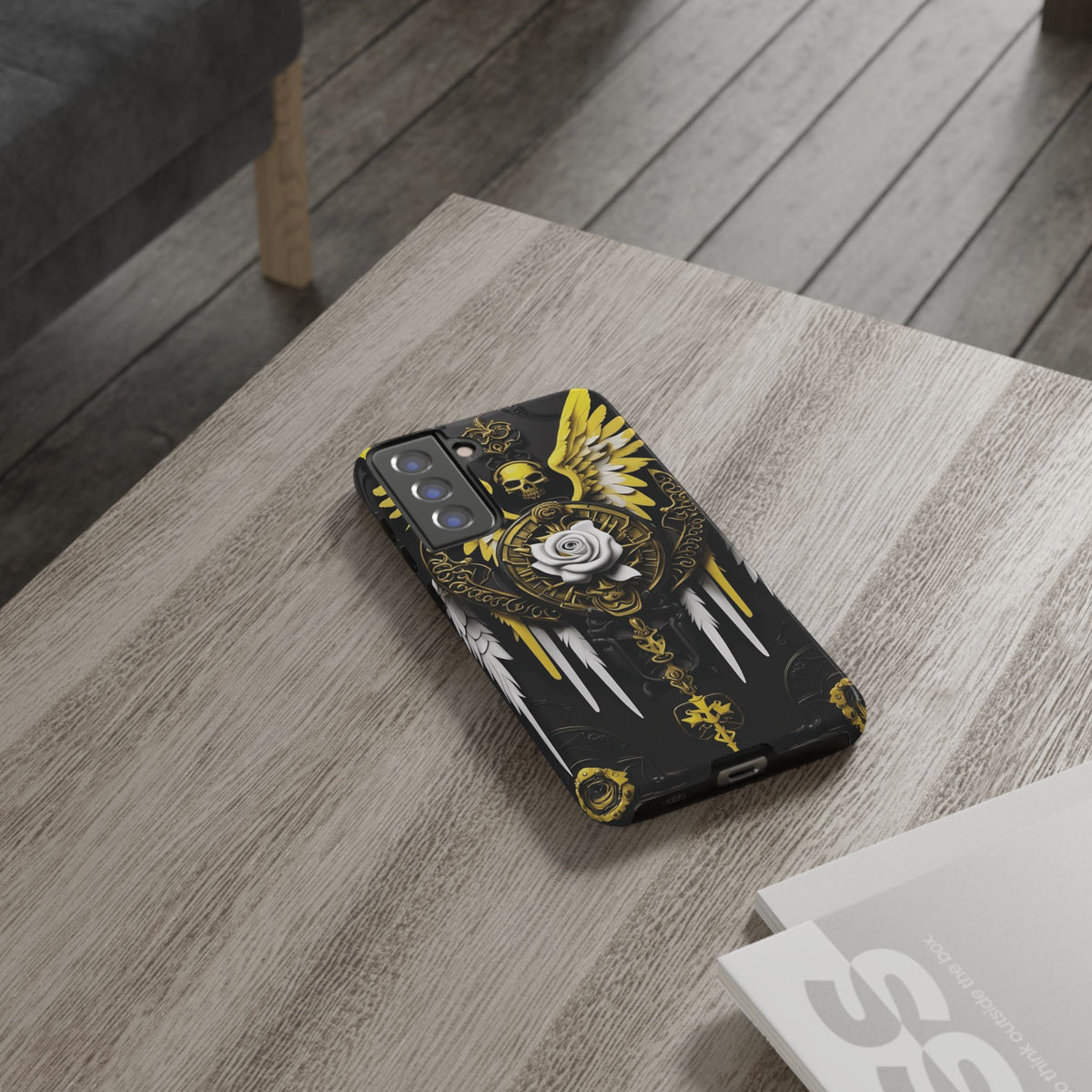Phone Case - Tough - Yellow Angel Wings