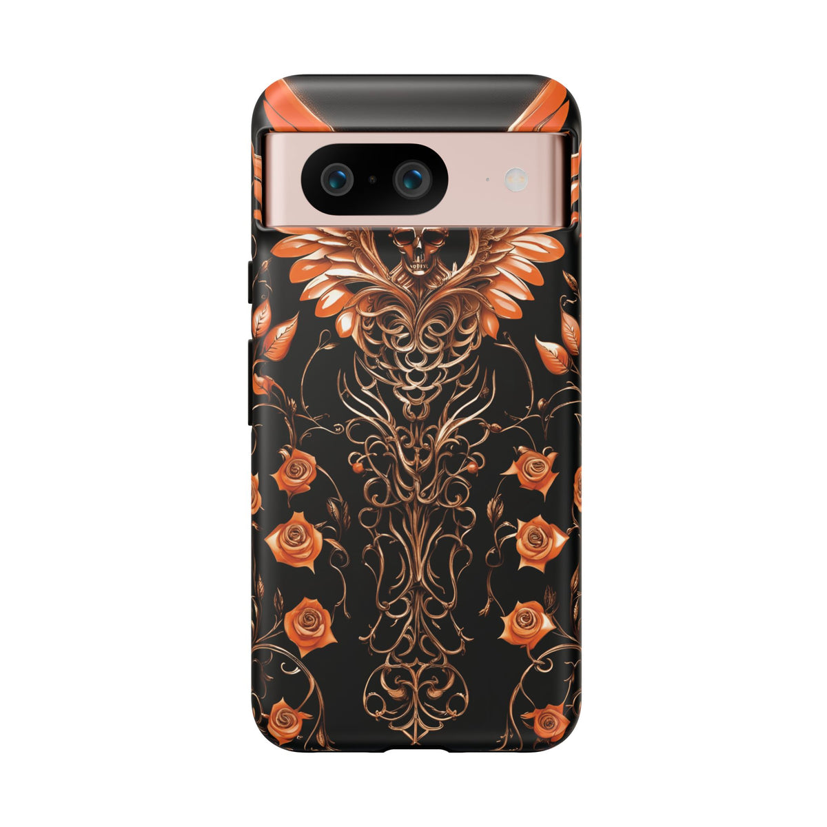 Phone Case - Tough - Orange Skull & Wings