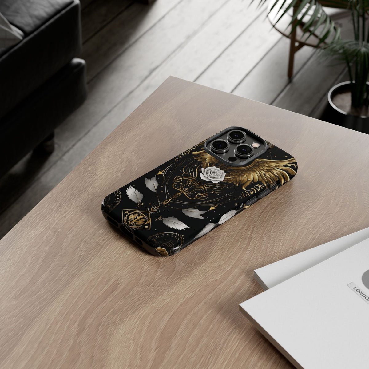 Phone Case - Tough - Gold Angel Wings