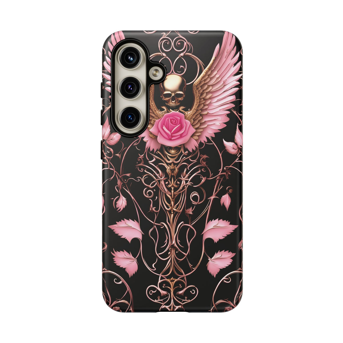 Phone Case - Tough - Pink Skull & Wings