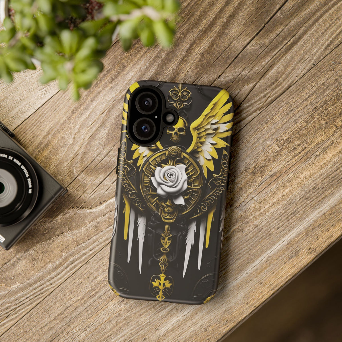 Phone Case - Tough - Yellow Angel Wings