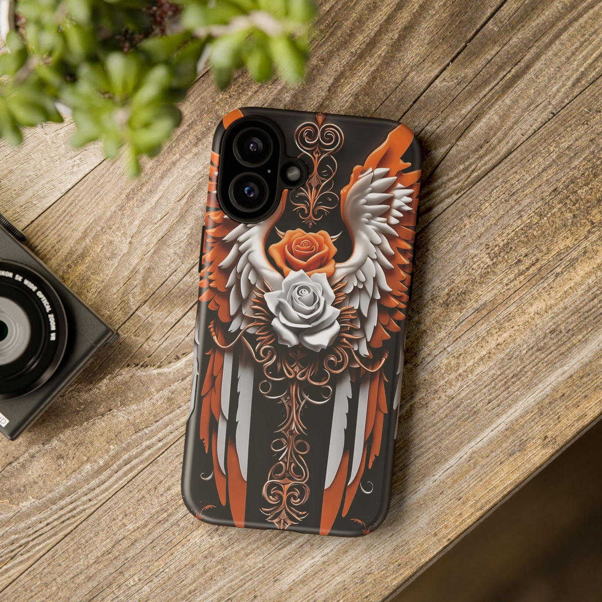 Phone Case - Tough - Orange Angel Wings