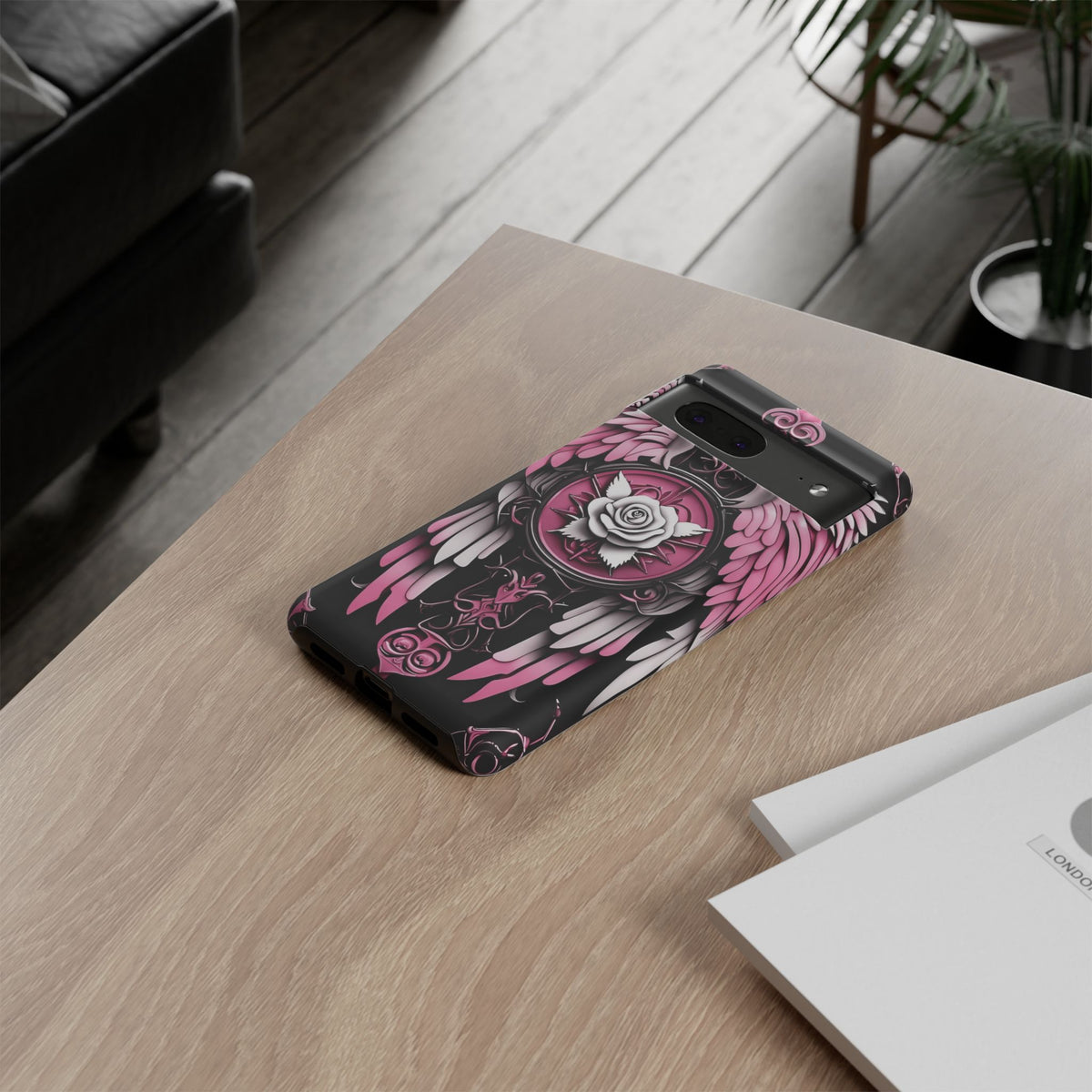 Phone Case - Tough - Pink Angel Wings