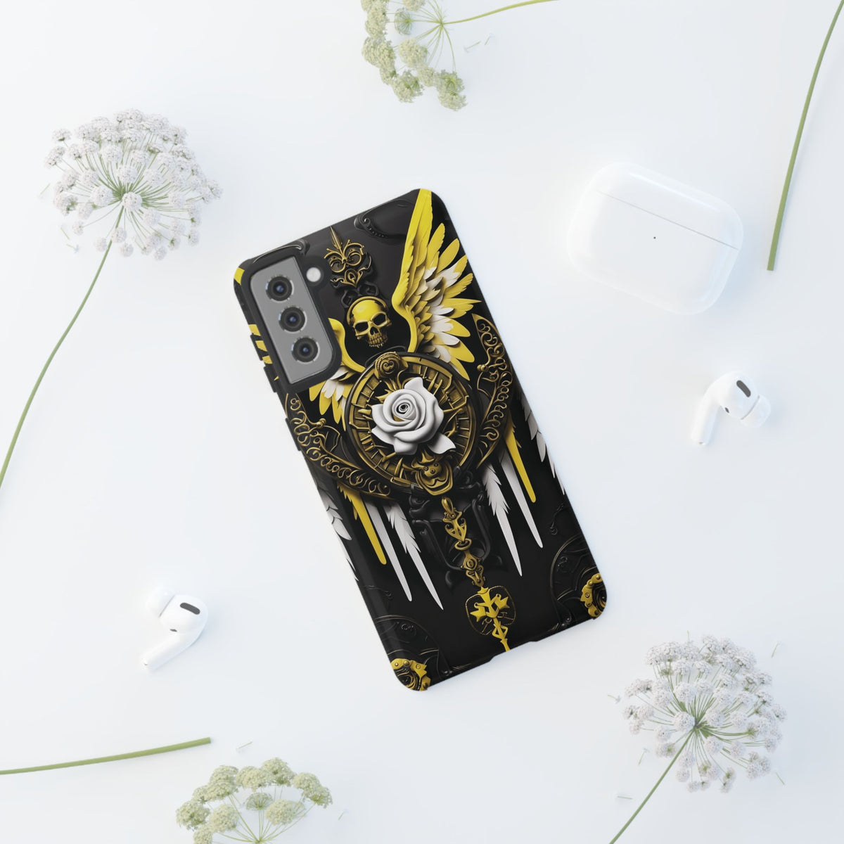 Phone Case - Tough - Yellow Angel Wings