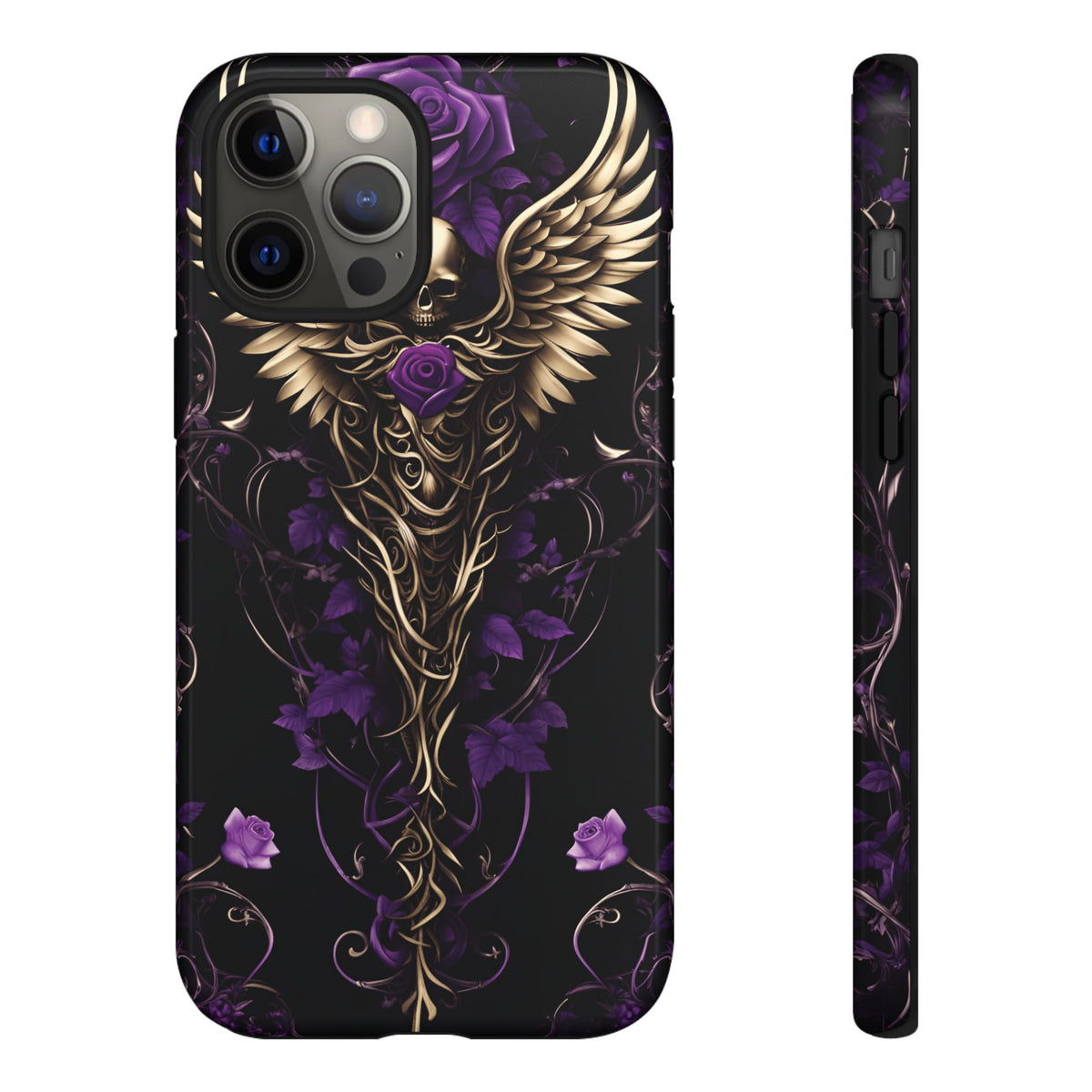 Phone Case - Tough - Purple Skull & Wings