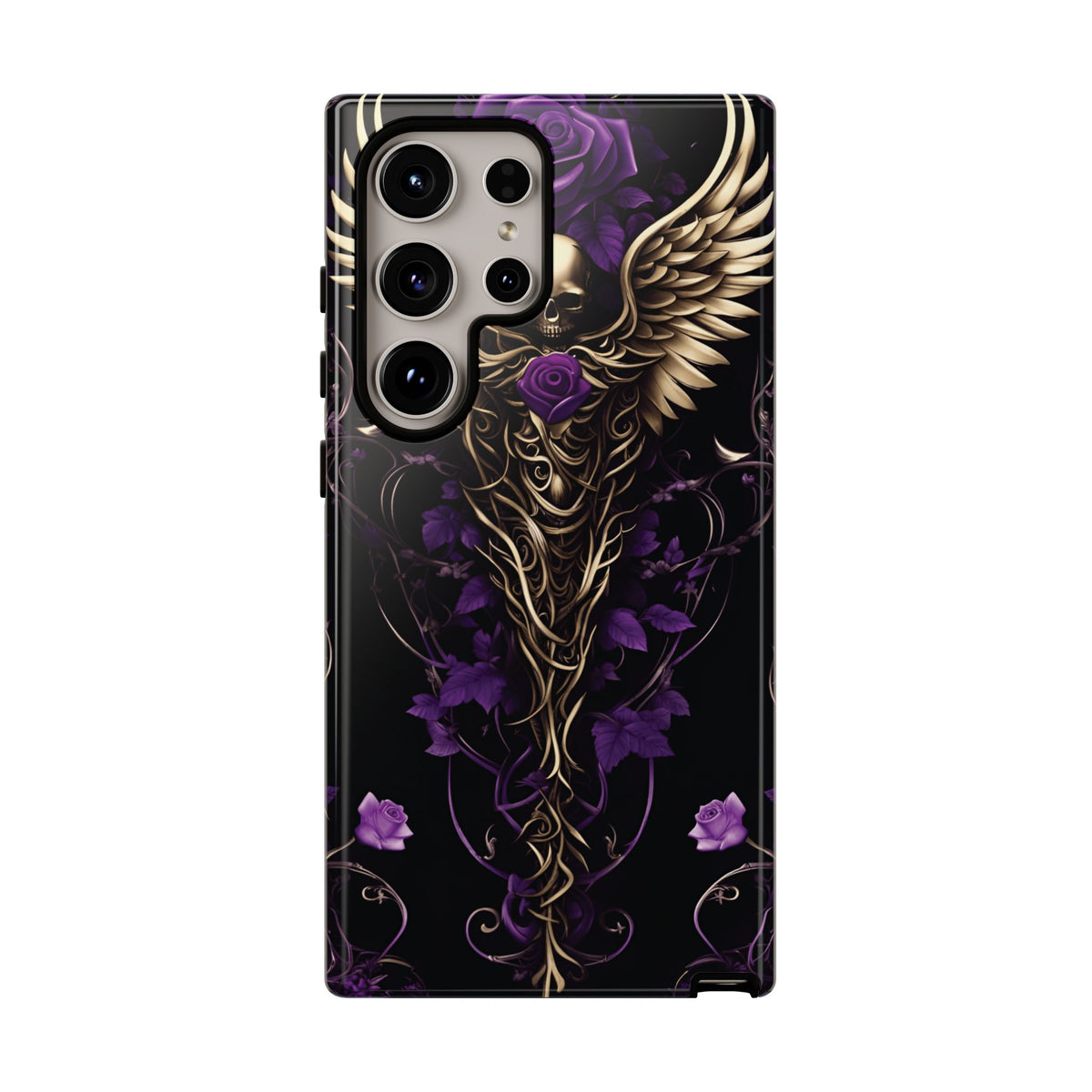 Phone Case - Tough - Purple Skull & Wings