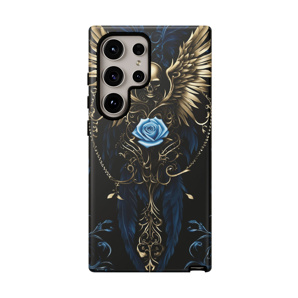Phone Case - Tough - Blue Skull & Wings
