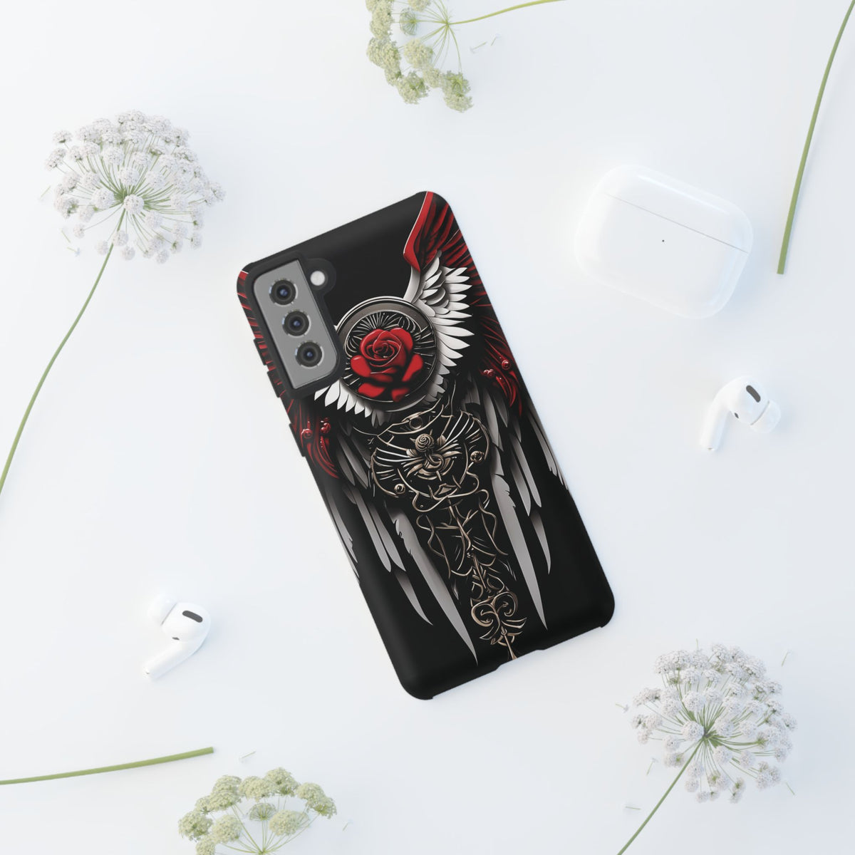 Phone Case - Tough - Red Angel Wings