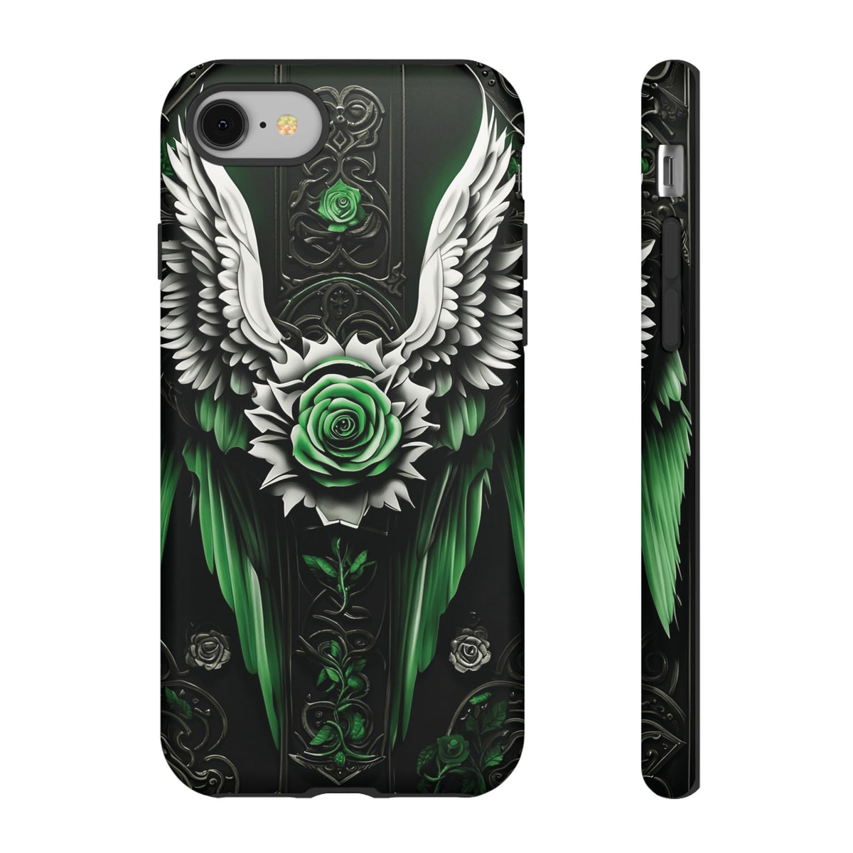 Phone Case - Tough - Green Angel Wings