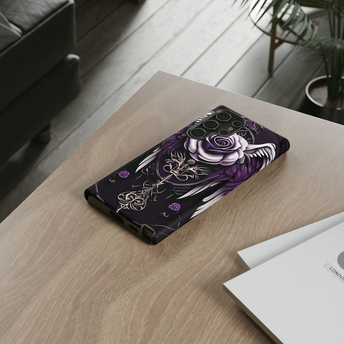Phone Case - Tough - Purple Angel Wings