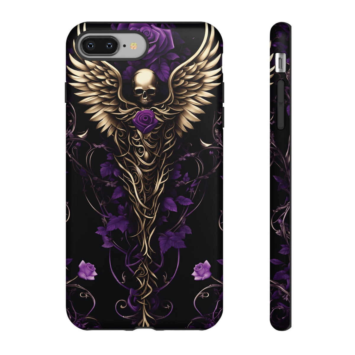 Phone Case - Tough - Purple Skull & Wings