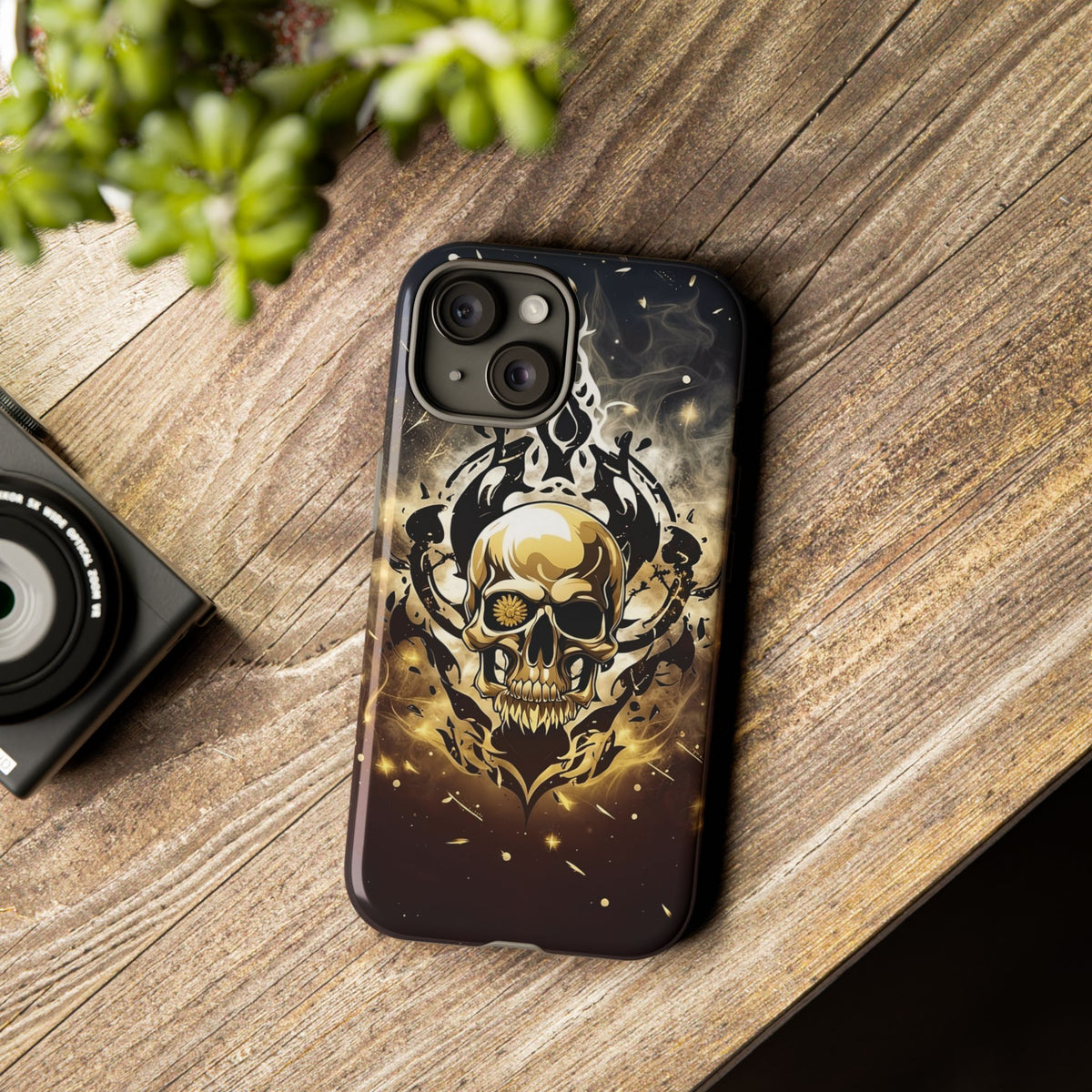 Phone Case - Tough - Gold Skull