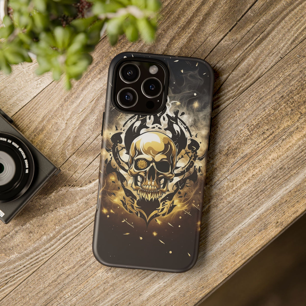 Phone Case - Tough - Gold Skull