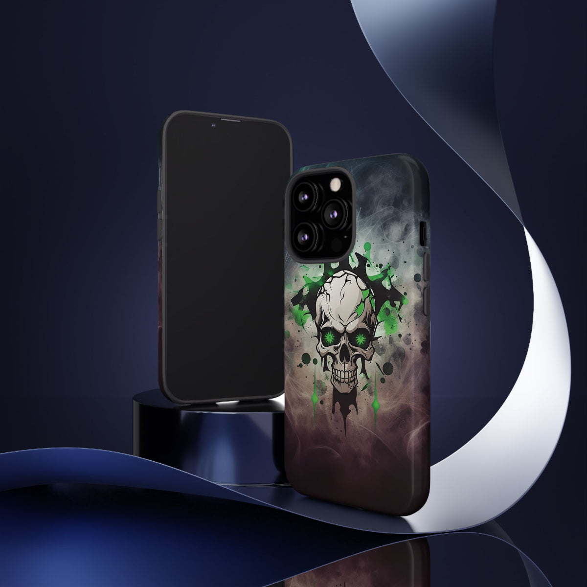 Phone Case - Tough - Green Skull