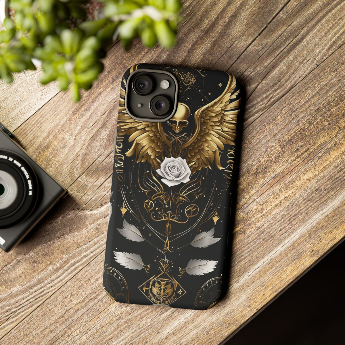 Phone Case - Tough - Gold Angel Wings