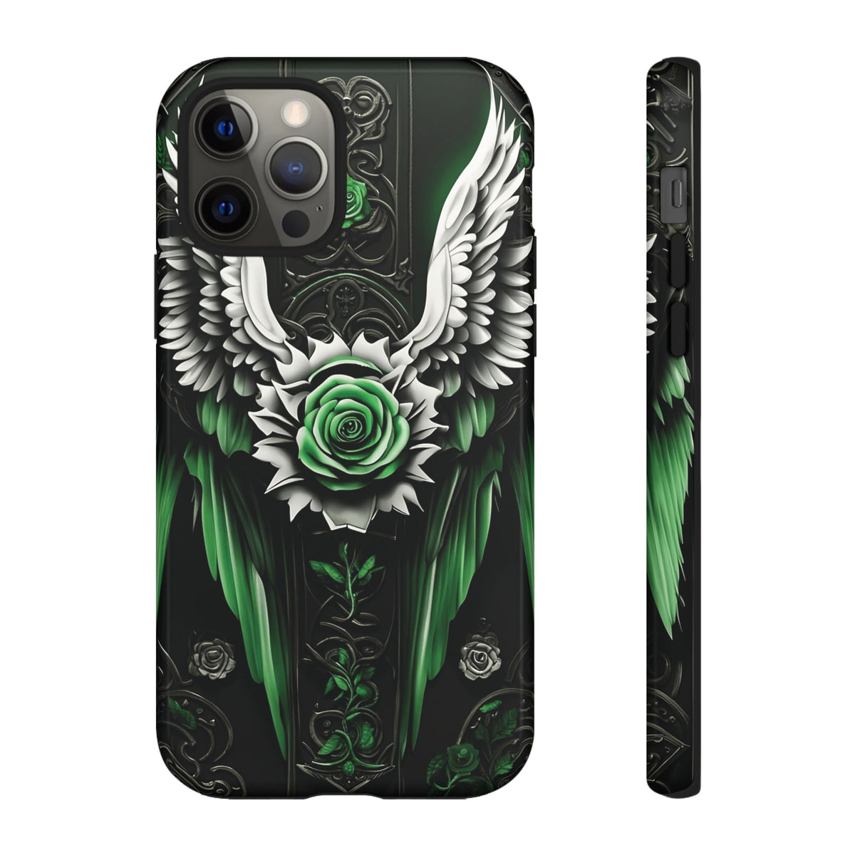 Phone Case - Tough - Green Angel Wings