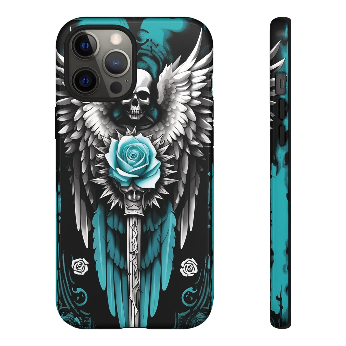 Phone Case - Tough - Cyan Angel Wings