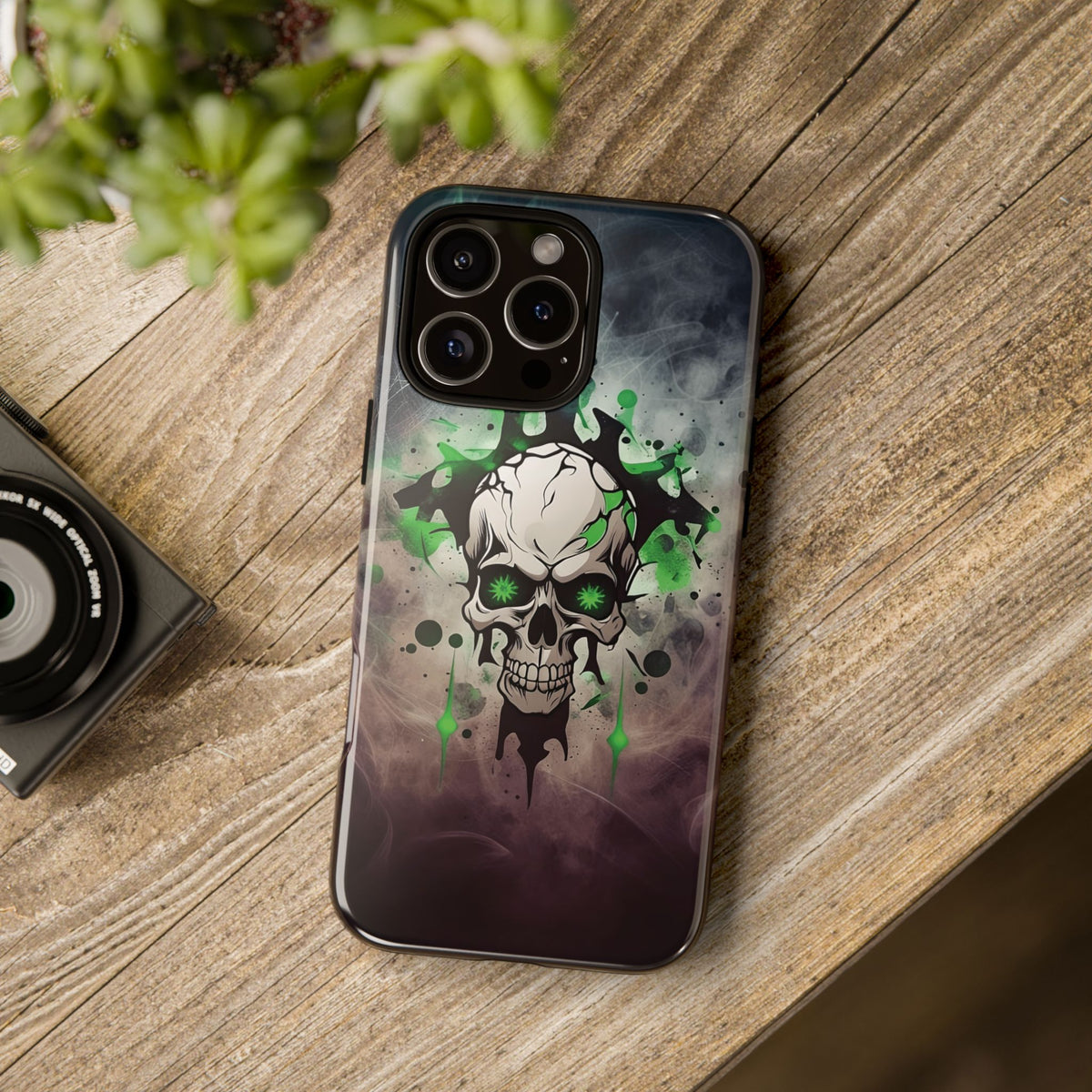Phone Case - Tough - Green Skull