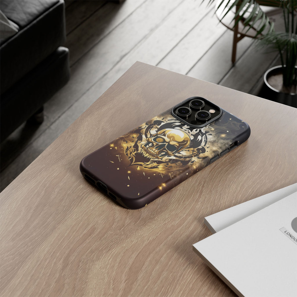 Phone Case - Tough - Gold Skull
