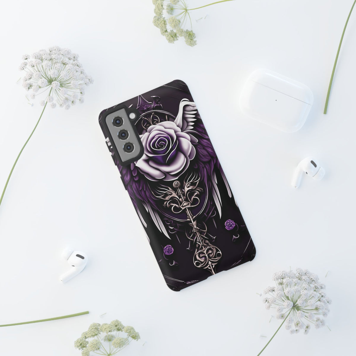 Phone Case - Tough - Purple Angel Wings
