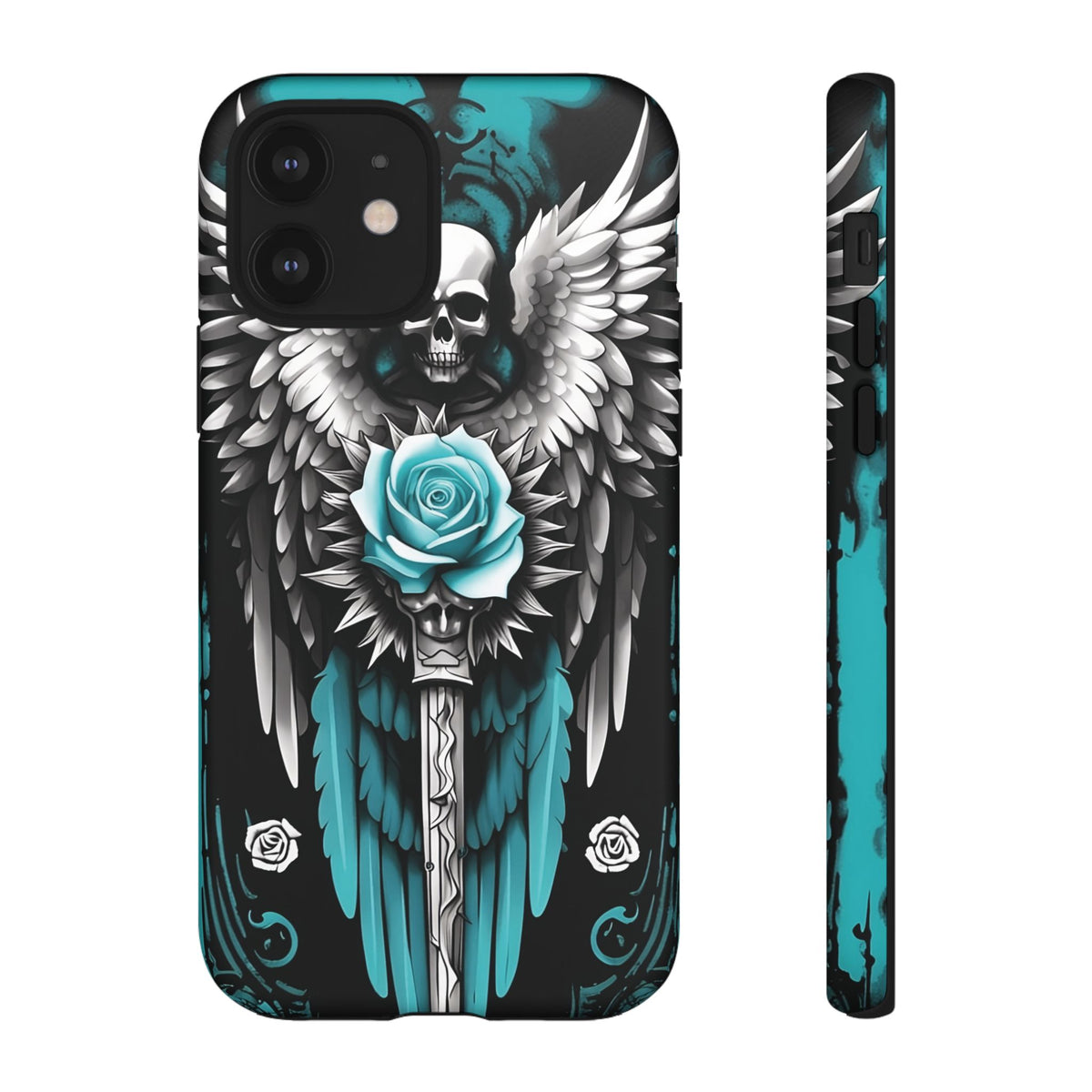Phone Case - Tough - Cyan Angel Wings