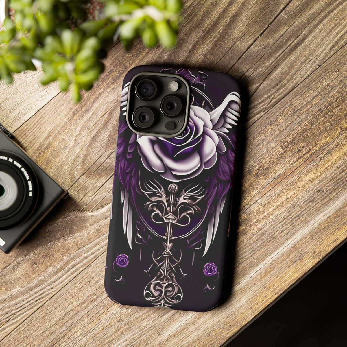 Phone Case - Tough - Purple Angel Wings