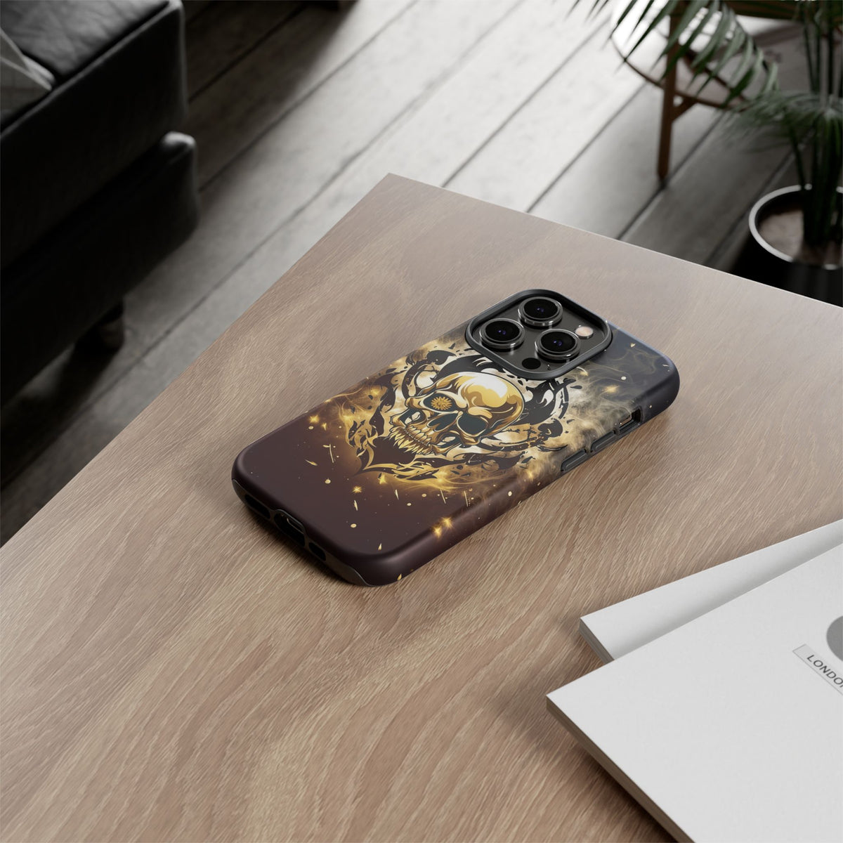 Phone Case - Tough - Gold Skull