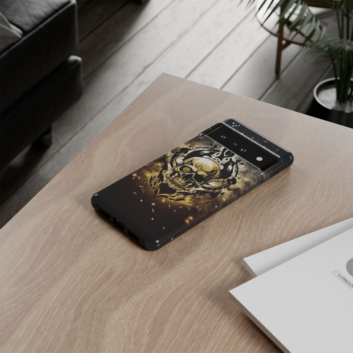Phone Case - Tough - Gold Skull