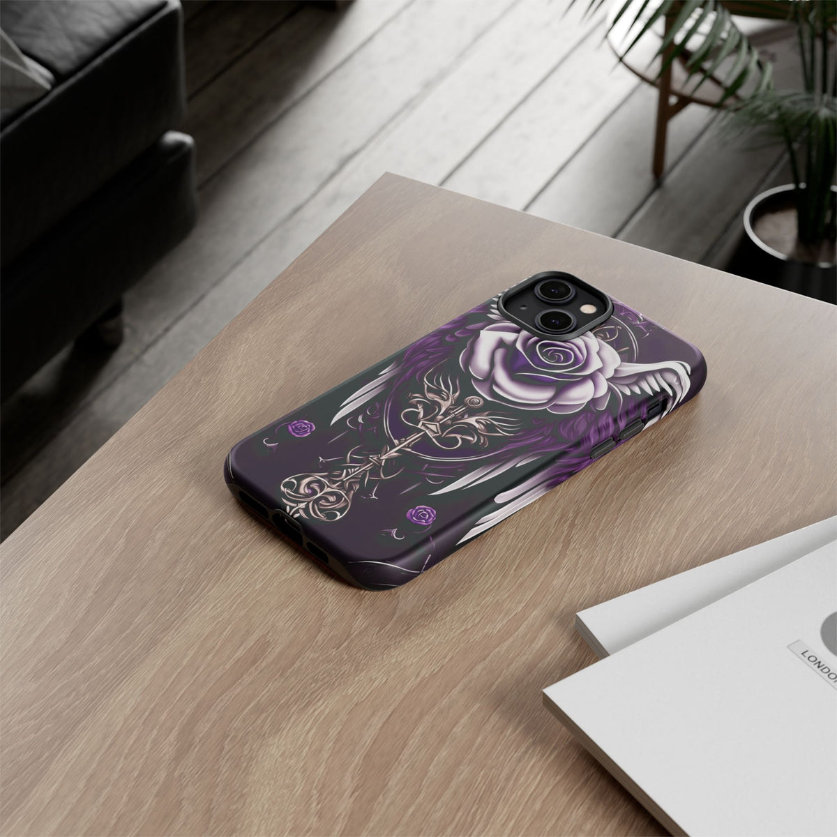 Phone Case - Tough - Purple Angel Wings