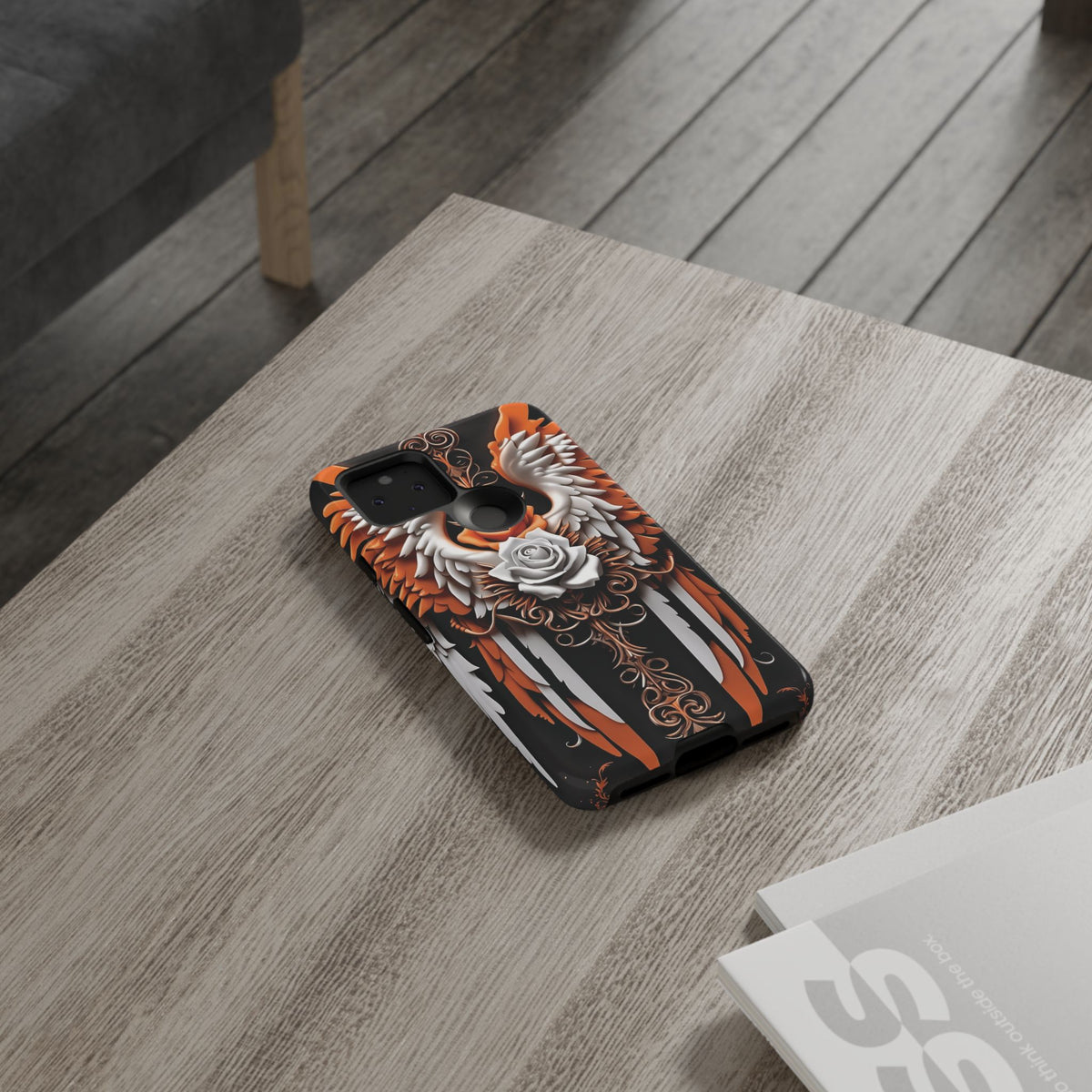 Phone Case - Tough - Orange Angel Wings