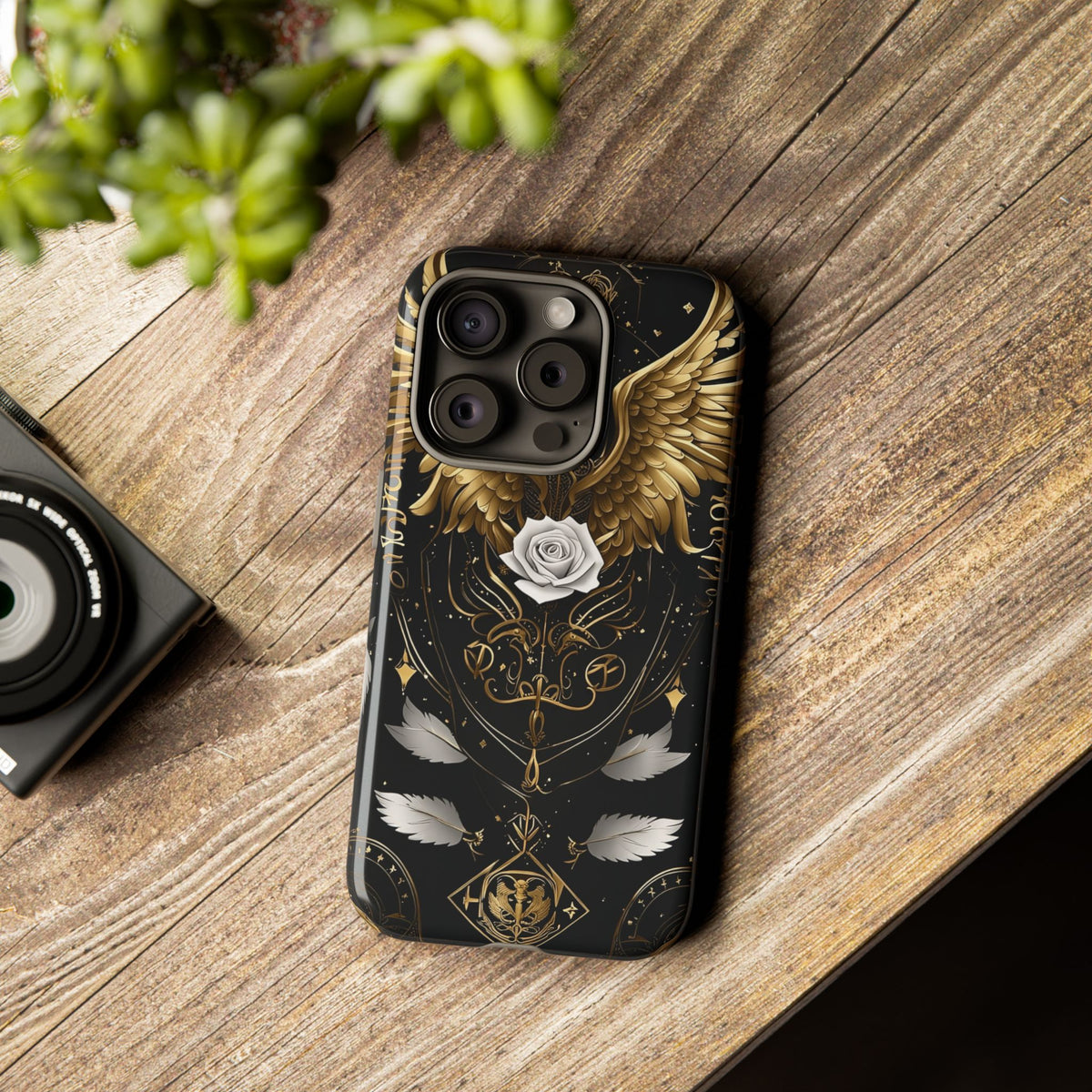 Phone Case - Tough - Gold Angel Wings