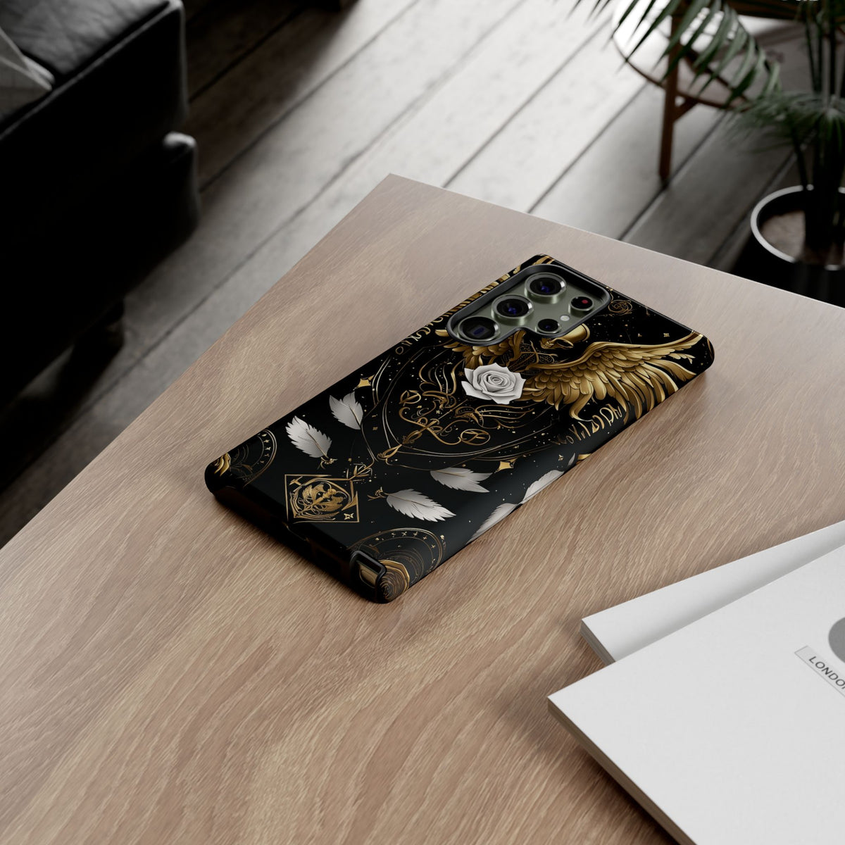Phone Case - Tough - Gold Angel Wings