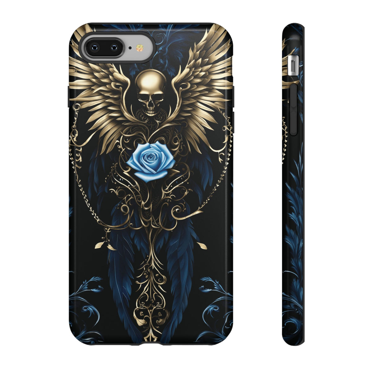 Phone Case - Tough - Blue Skull & Wings