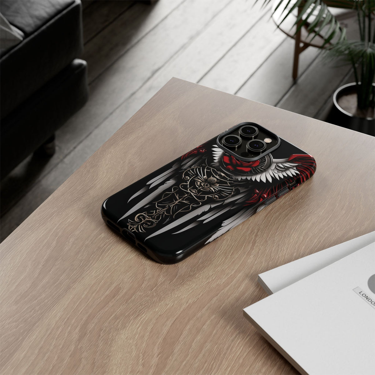 Phone Case - Tough - Red Angel Wings
