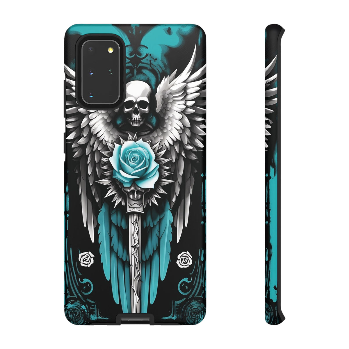 Phone Case - Tough - Cyan Angel Wings