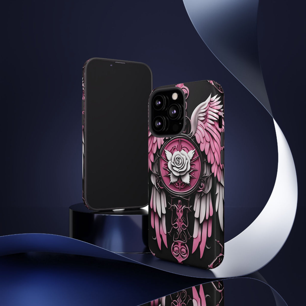 Phone Case - Tough - Pink Angel Wings
