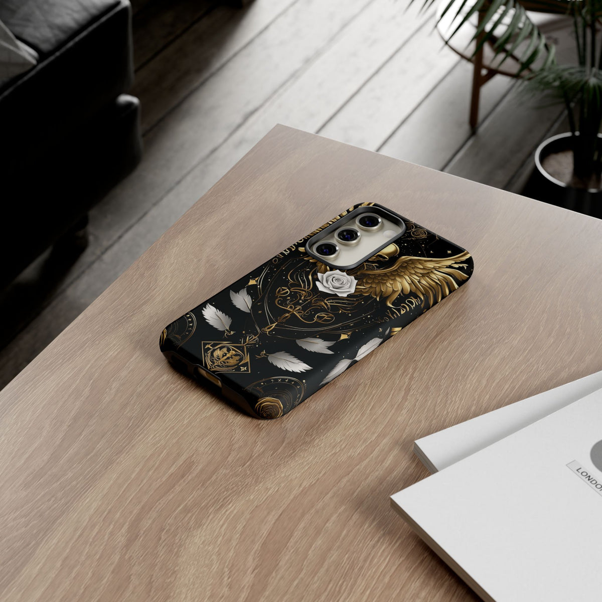 Phone Case - Tough - Gold Angel Wings