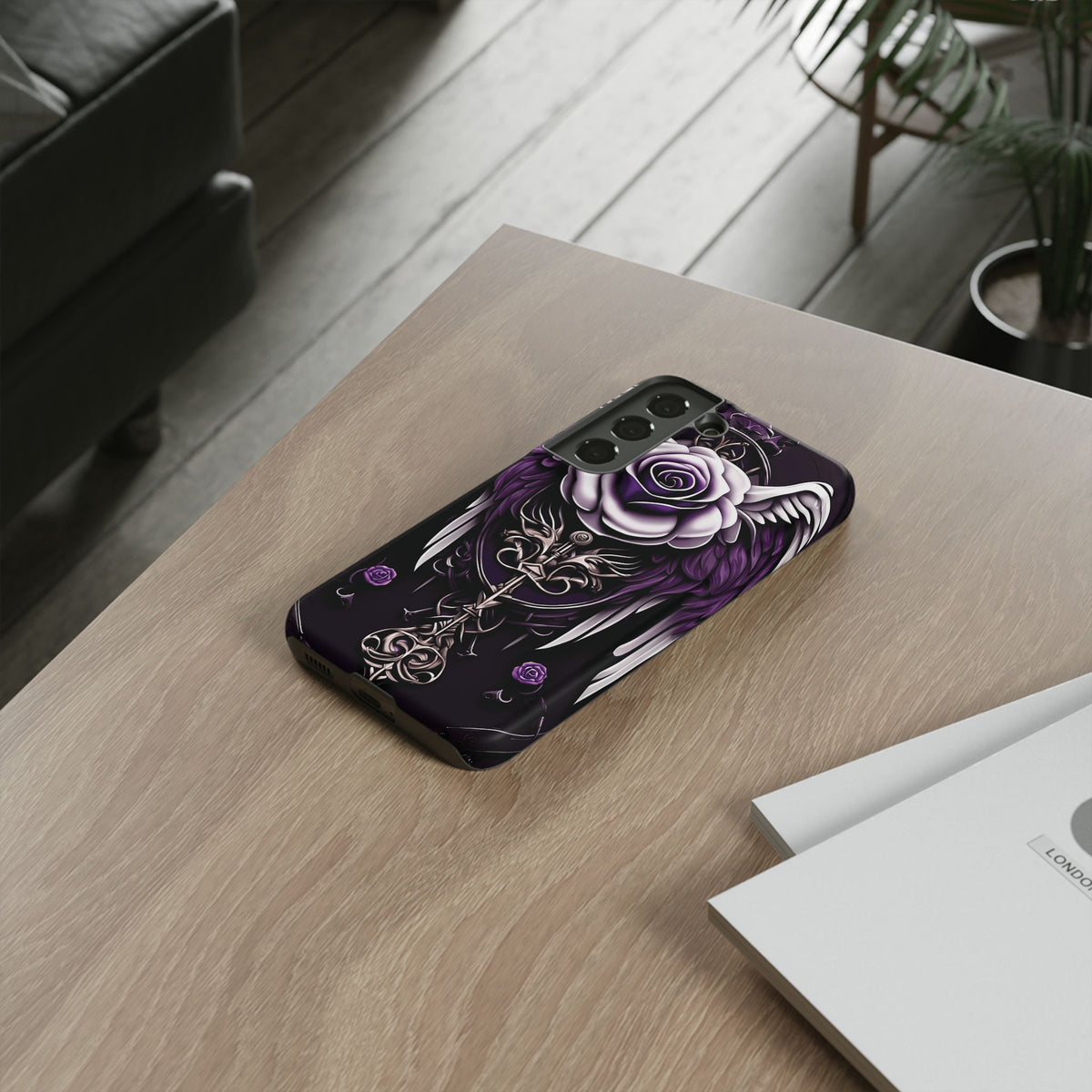 Phone Case - Tough - Purple Angel Wings