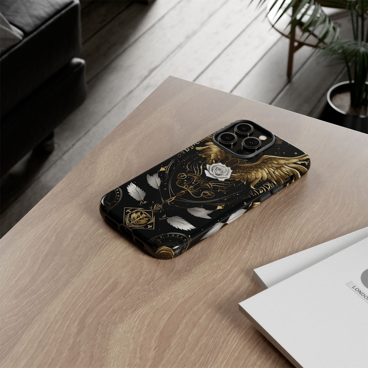 Phone Case - Tough - Gold Angel Wings