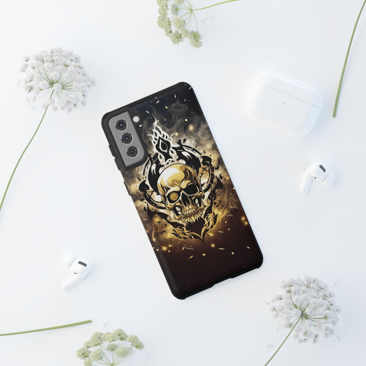 Phone Case - Tough - Gold Skull
