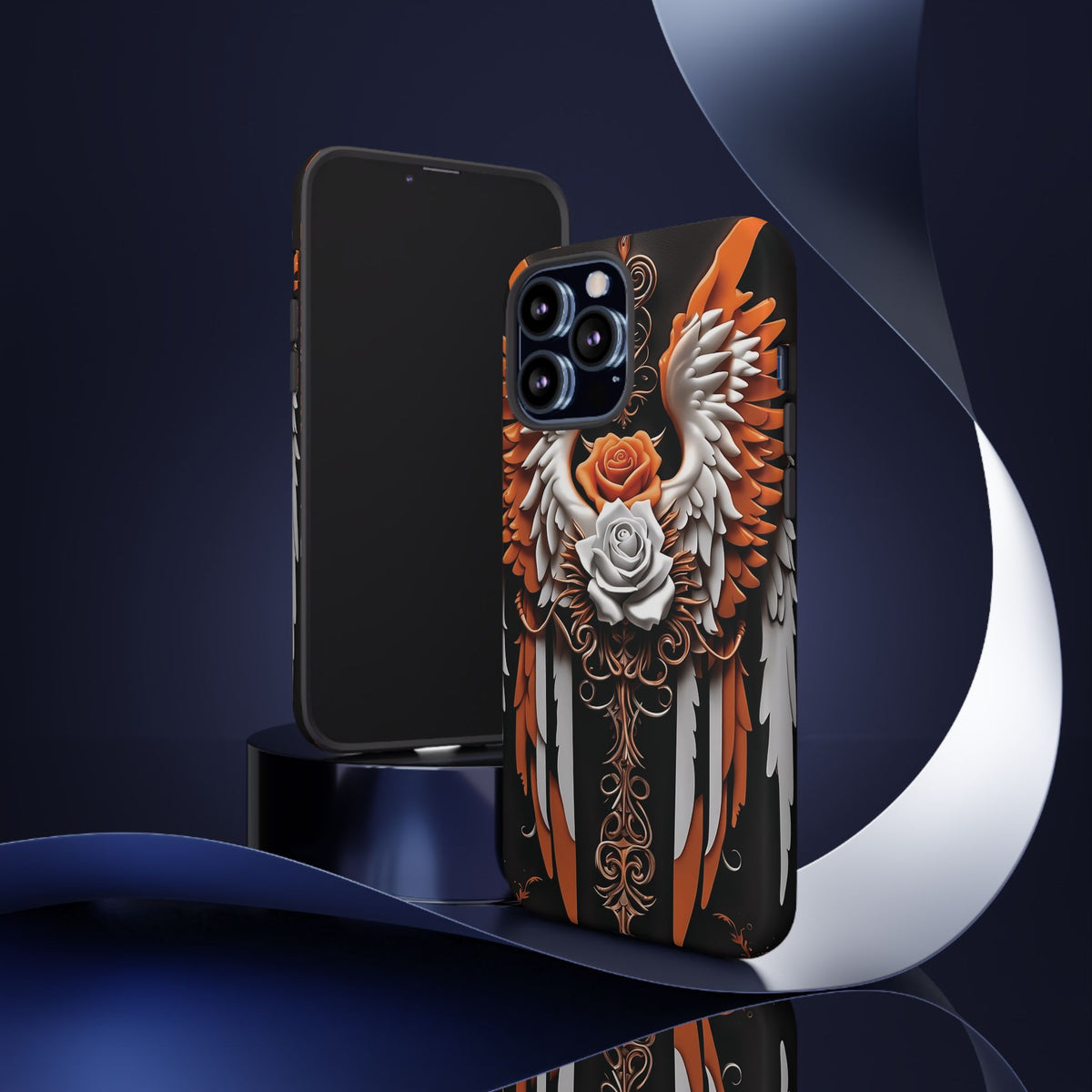 Phone Case - Tough - Orange Angel Wings