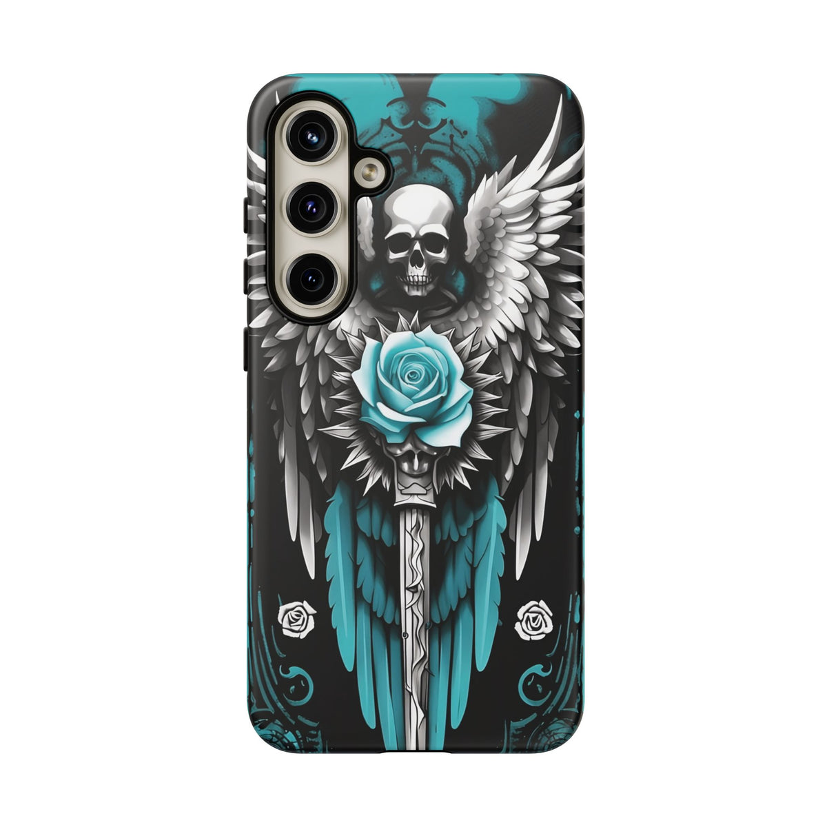 Phone Case - Tough - Cyan Angel Wings