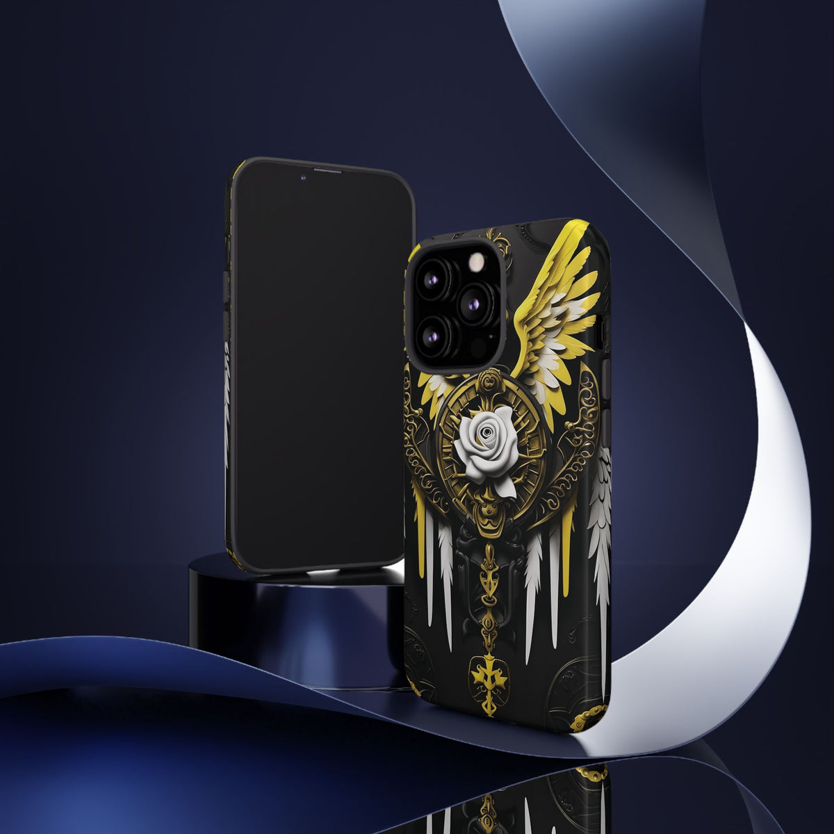 Phone Case - Tough - Yellow Angel Wings