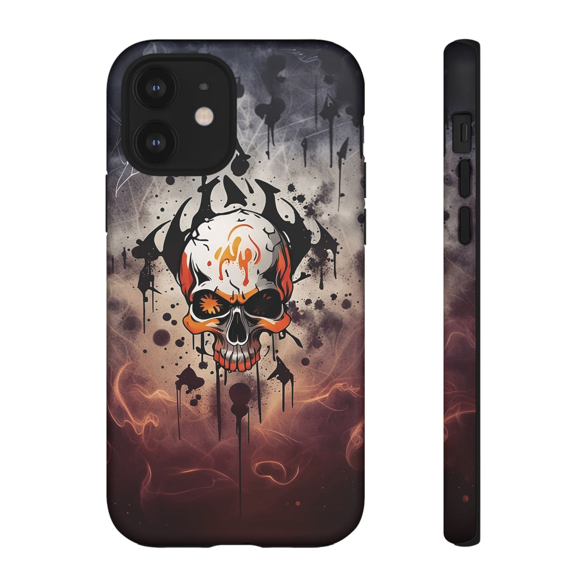 Phone Case - Tough - Orange Skull